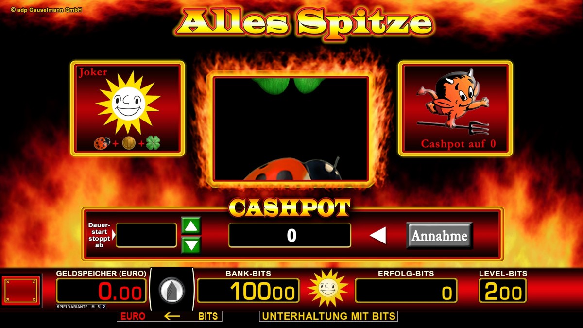 Alles Spitze slot logo