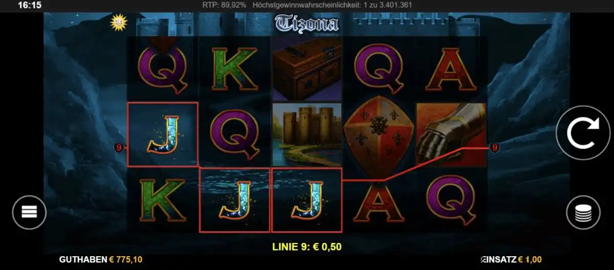 Tizona slot logo